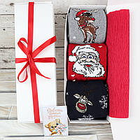 Набор женских носков подарочный махровых Набор носков зимних на подарок девушке на Новый Год День Рожденья