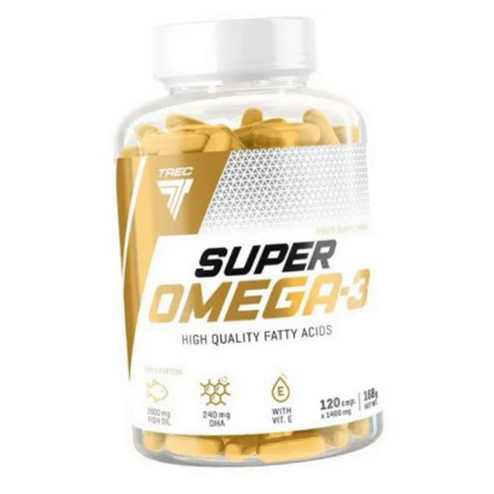 Омега-3 і вітамін Е TREC nutrition Super Omega-3 with Vit. E 120 капсул