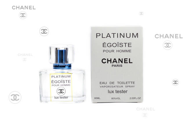 Чоловічий LUX тестер Chanel Egoiste Platinum 60 мл, фото 1
