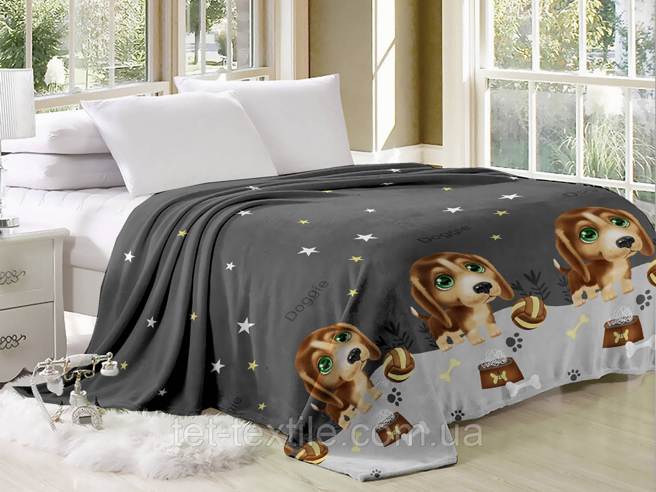 Плед з мікрофібри Велсофт Маленький песик 160х210 см