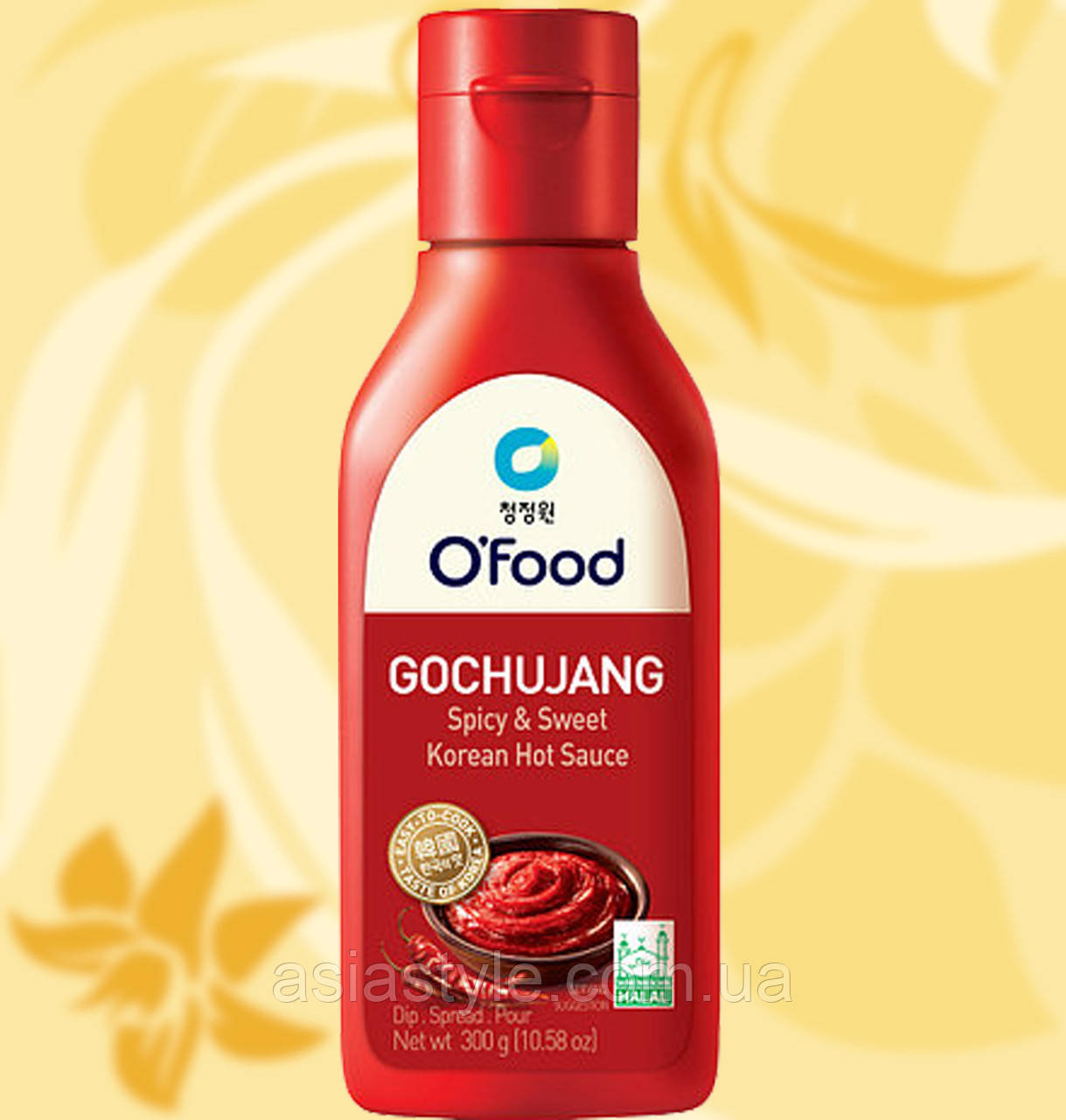 Паста з червоного перцю, Паста кочуджан, Kochujang pasta, Gochujang, Ofood, Корея, 300г, HB Ч