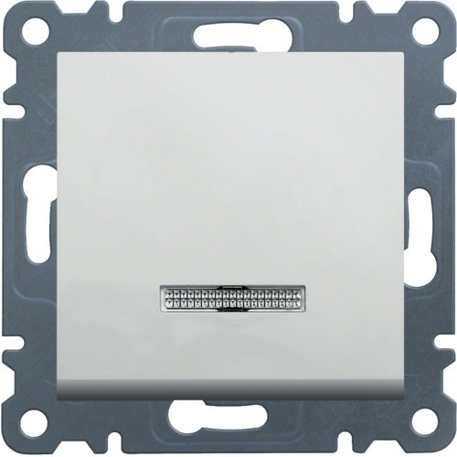 Кнопка з підсвіткою біла Lumina-2 Hager WL0410