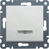 Кнопка з підсвіткою біла Lumina-2 Hager WL0410
