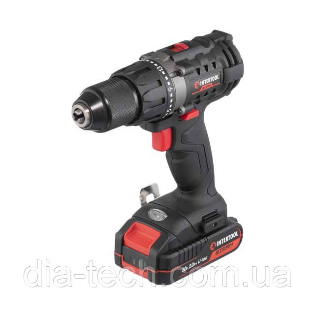 Дриль-шурупокрут акумуляторний 20 В INTERTOOL WT-0351