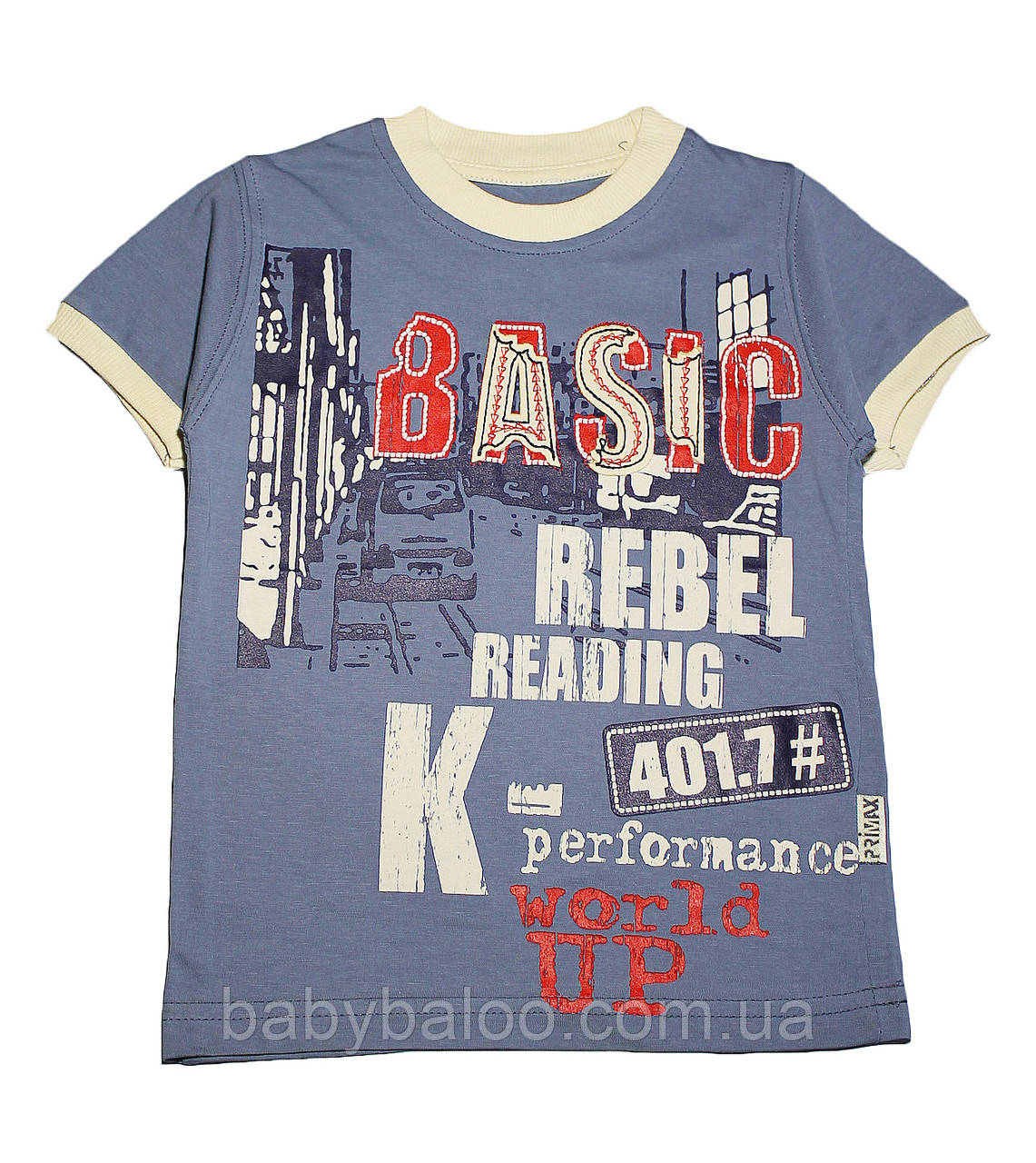 Модная детская футболка с вышивкой "Basic" (рост от 92 до 110 см)арт.509821210 - фото 1 - id-p509821210