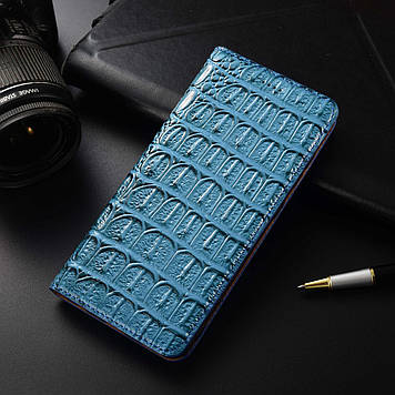 Чохол книжка протиударний магнітний ШКІРЯНИЙ вологостійкий для Sony Xperia Z3 D6633 "LUXON" Блакитний
