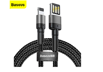 Кабель Baseus Cafule (Special Edition) Cable USB Lightning 2.4A 100 см Grey/Black (CALKLF-GG1) ОПТ и розница