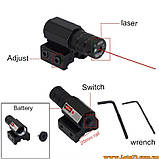 Лазерний приціл цілевказівник Red компактний ЛЦВ для гвинтівки пістолета карабіна, фото 3