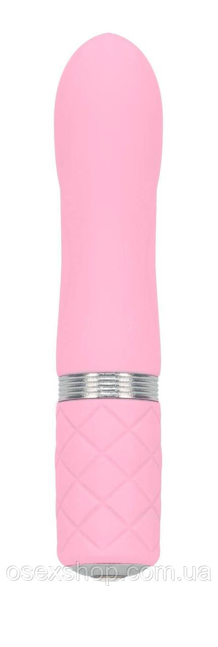 Розкішний вібратор PILLOW TALK — Flirty Pink з кристалом Swarovski, гнучка головка, фото 1