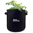 Grow Bag 20 л — Агротекстильний горщик 31х31 см / Чорні ручки, фото 6