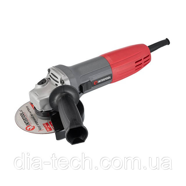 Шліфмашина кутова 860 Вт, 11000 об/хв, діаметр круга 125 мм INTERTOOL DT-0267