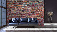 Флизелиновые фото обои в виде кирпича Разноцветная кирпичная стена (11975V)+клей
