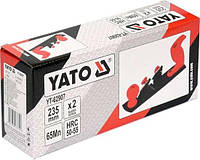 Рубанок столярний YATO 2-сторонній до кромки- 235х 53 мм, леза- 61х 23 мм. з сталевим корпусом YT-62907