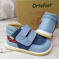 Антиварусные кроссовки для мальчика Ortofoot Baby Cross Varus 402B голубые 15