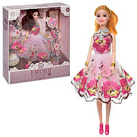 Кукла Эмили Эмилия в кружевном платье с аксессуарами Кукла с длинными волосами Кукла шарнирная M 4671 UA