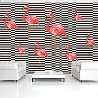 Фото обои на стену с фламинго 460x300 см (11143P12)+клей