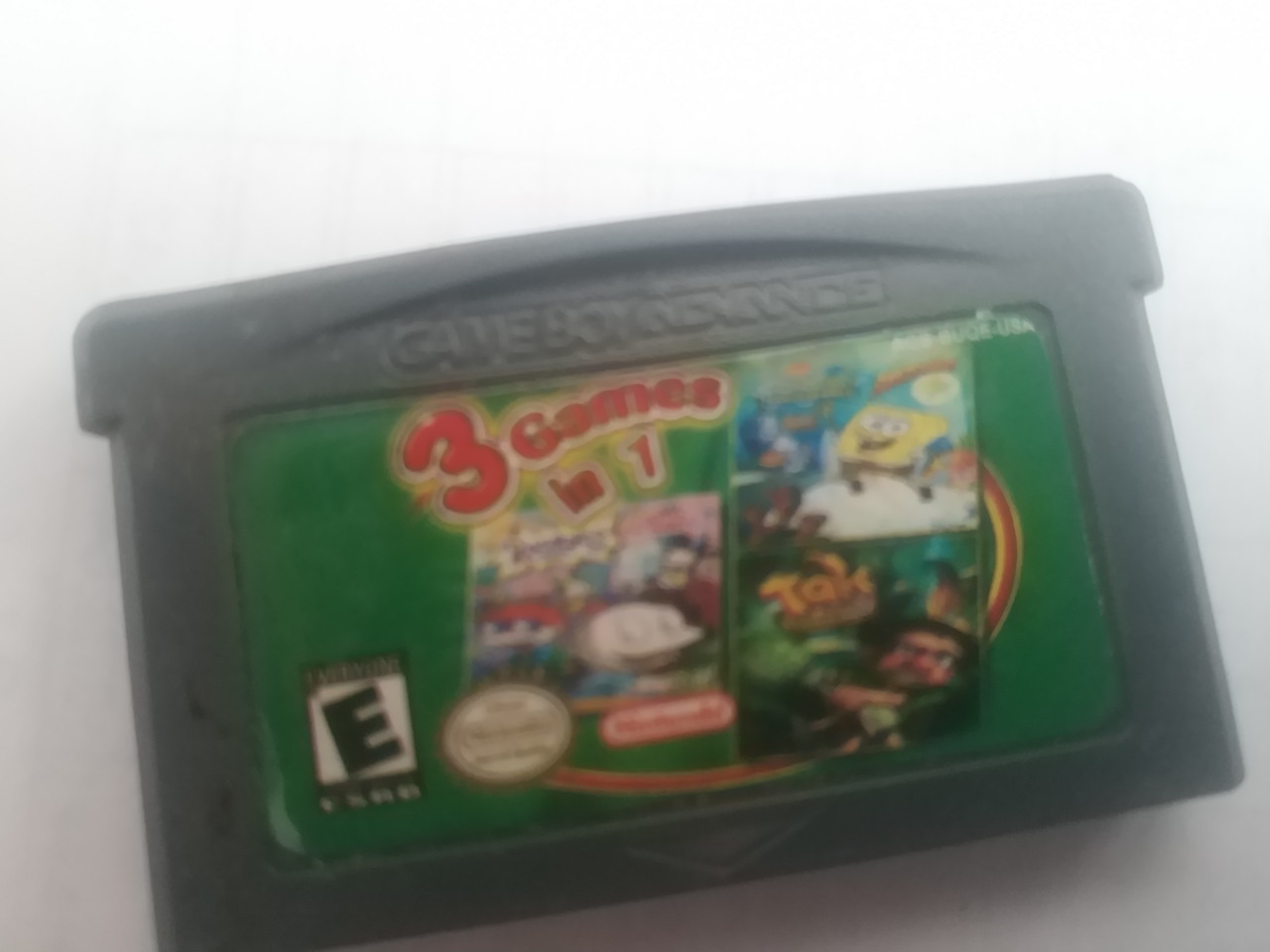Картридж GBA 3 в 1 (Rugrats, Tak, spongebob squarepants), фото 1