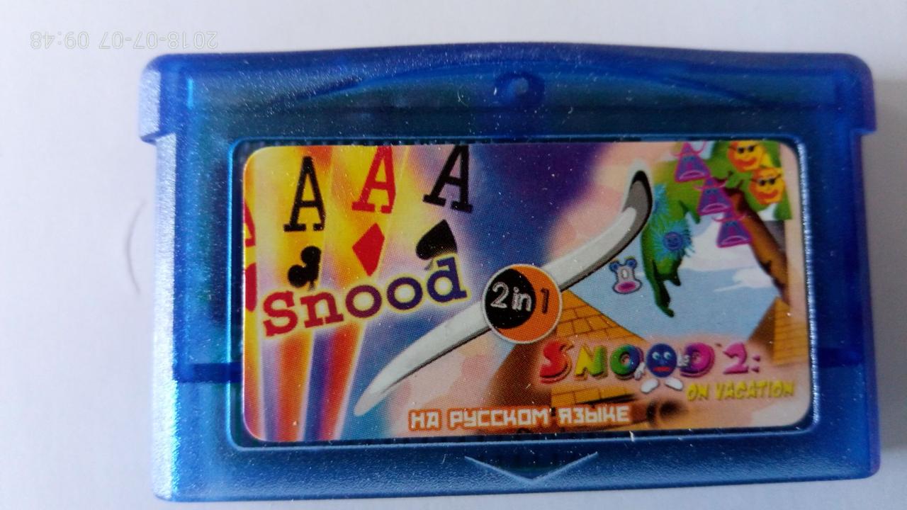 Ігровий картридж для GAME BOY ADVANCE GB 2 in 1 SNOOD / SNOOD 2 SNOODSON VACATION
