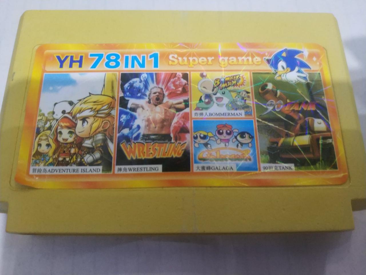 Збірник ігор денді YH 78 in1 (Adventure Island, Wrestling, Bommerman,Galaga, 90 Tank)