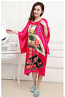 Шелковое платье кимоно цветы японии