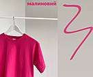 Малинова чоловіча футболка класична Fruit of the loom Valueweight фуксія однотонна базова рожева, фото 6