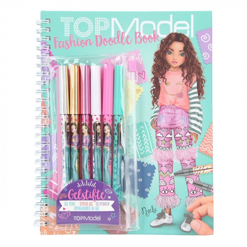Розмальовка Top Model Fashion Doodle Book Карлючки з гелевими ручками (6952)