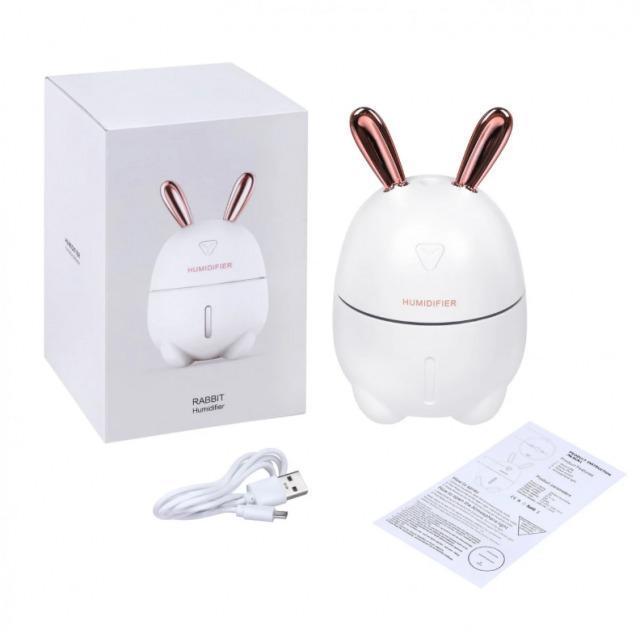 Зволожувач повітря та нічник 2 в 1 Xo Humidifiers Rabbit з фільтром для води Білий / 3900