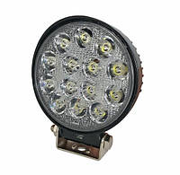 LED фара 12-24 Вольт. Светодиодная лэд фара на 14 диодов круг ALLLIGHT 27TYPE 42W 14CHIP SPOT 9-30V