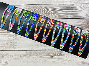 Заколки тік-так 6.5 см кольорові 10 шт/уп.