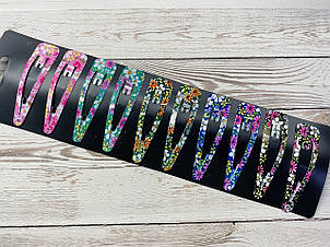 Заколки тік-так 6.5 см кольорові 10 шт/уп.