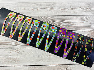 Заколки тік-так 6.5 см кольорові 10 шт/уп.