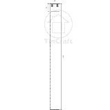 Труба водостійкова Ø100 мм з оцинкованої сталі завтовшки 0.4 мм — Труба для водостоку 100 мм з оцинкування, фото 2