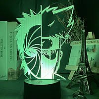 Светильник с 3D эффектом led лампа Наруто Итачи Саске ночник какаши Обито и Какаши