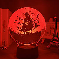 Светильник с 3D эффектом led лампа Наруто Итачи Саске ночник какаши Итачи (вороны)