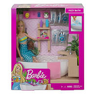 Кукла с аксессуарами Barbie Ванная комната с питомцем GJN32