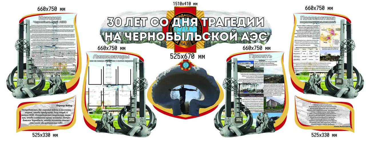 30 років від дня Чорнобильської аварії. Стенд пам'яті аварії на ЧАЕС