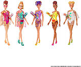 Лялька-сюрприз Барбі Кольорове перевтілення серія Літні та сонячні GTR95 Barbie Color Reveal Sand Sun Оригінал, фото 3