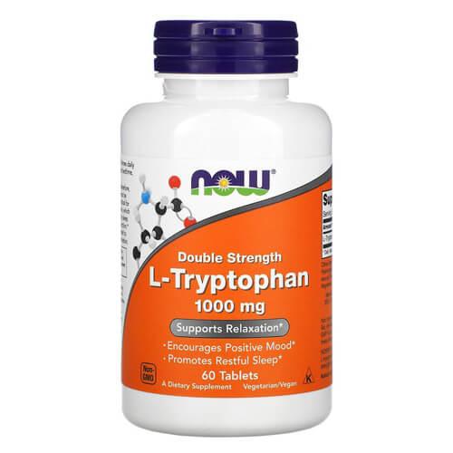 L-триптофан, NOW L-Tryptophan 1000 mg 60 таб