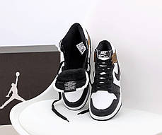 Зимові кросівки Nike Air Force Black з хутром, чоловічі кросівки. ТОП Репліка ААА класу., фото 3