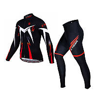 Вело костюм для мужчин X-Тiger XM-CT-013 кофта с длинным рукавом штаны Red XXL