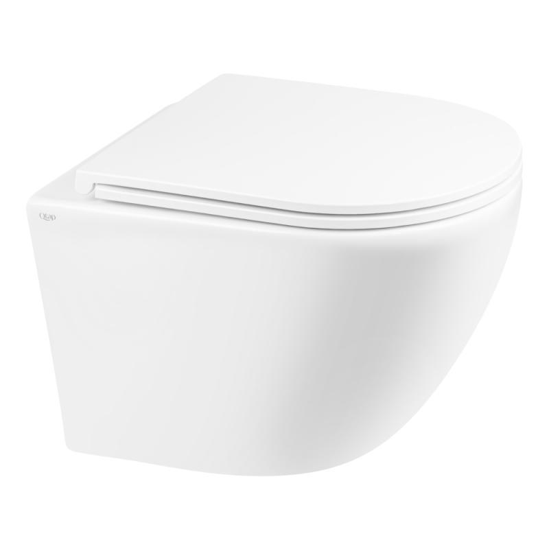 Унітаз підвісний Qtap Robin безобідковий з сідінням Soft-close QT1333046ENRW, фото 1