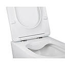 Унітаз підвісний Qtap Jay безобідковий з сідінням Soft-close QT07335176W, фото 4