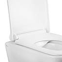 Унітаз підвісний Qtap Tern безобідковий з сідінням Soft-close QT1733052ERW, фото 4