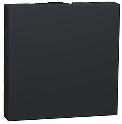 Unica New заглушка 45х45 2 модуля антрацит Schneider Electric, NU986654