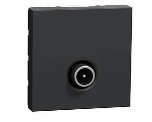 Unica New розетка TV 2 модуля антрацит Schneider Electric, NU346254