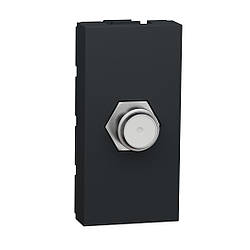 Unica New Розетка Coaxial F-type, 1 модуль антрацит Schneider Electric, NU346854