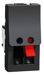 Unica New аудіорозетка 1 модуль антрацит Schneider Electric, NU348754