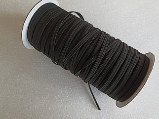 5мм Плоска чорна білизняна резинка 130м