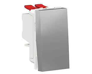 Unica New перемикач (перехресний) 1-клавішний схема 7,10 А, 1 модуль алюміній Schneider Electric, NU310530