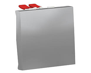 Unica New перемикач (перехресний) 1-клавішний схема 7,10 А, 2 модуля алюміній Schneider Electric, NU320530